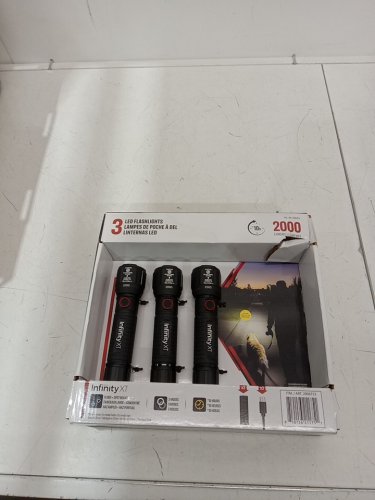 3pk Infinity X1 Rechargeable Flashlight - 2000 Lumen - black image 2