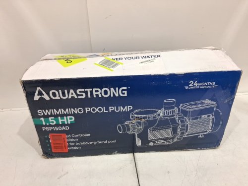 AQUASTRONG in/Above Ground Pool Pump - 1.5hp - 4975GPH - 115V - Blue/black (MODEL: PSP150AD) image 5