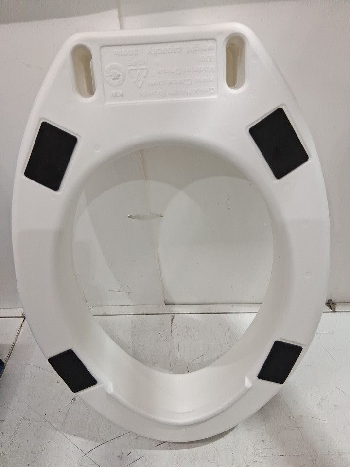 CAREX HEALTH BRANDS 3.5" TOILET SEAT ELEVATOR 300LBS CAPACITY- ELONGATED (MODEL: B30900) image 4