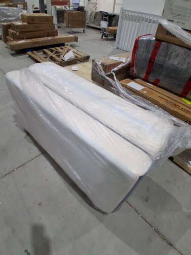 Twolike tri folding memory foam mattress - 6" - full - blue/white image 3