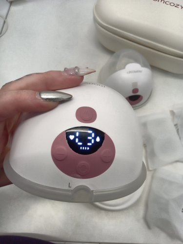 momcozy m5 smart wearable breast pumps with app control - white (model: bp380) image 7
