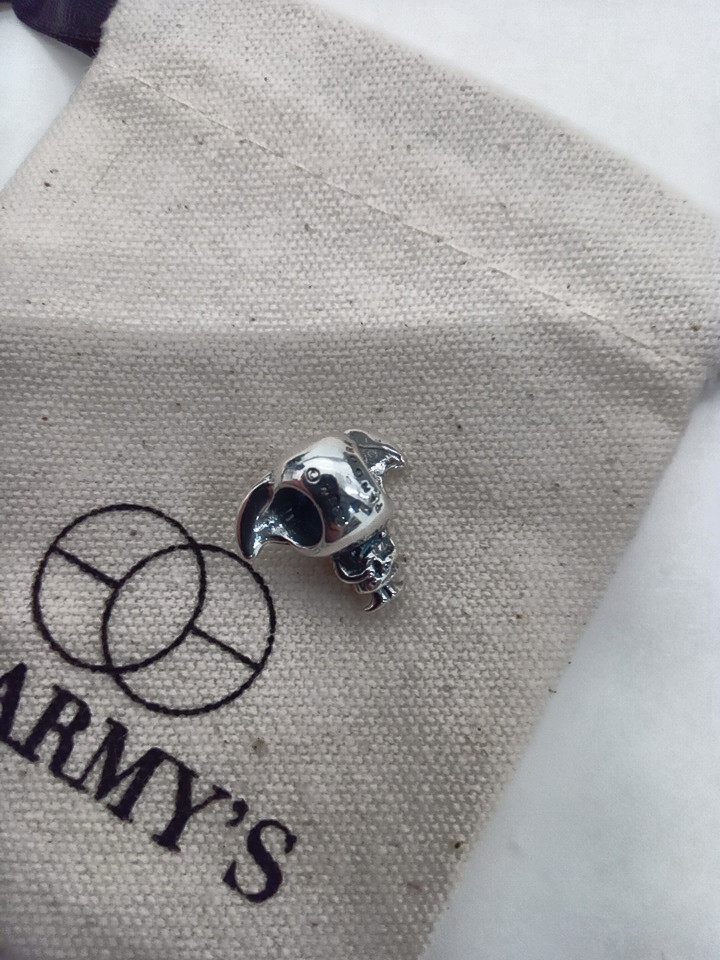 womens PANDORA X CHARMY DOBBY THE HOUSE ELF harry potter charm - 14mm - s925 sterling silver image 3