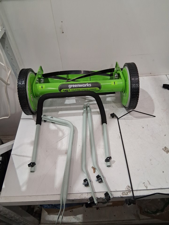 GreenWorks 25052 16-Inch Reel Lawn Mower with Grass Catcher image 7