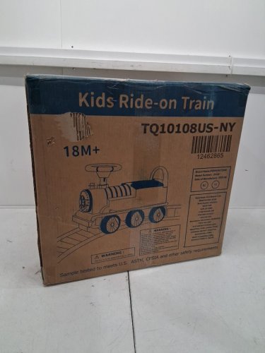 2-IN-1 Electric Kids Ride On Car Toy Train with Tracks - 6v - 20.3" - Blue (model: TQ10108US-NY) image 7