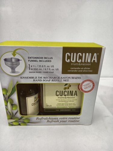 CUCINA FRUITS & PASSION HAND SOAP WITH OLIVE OIL -  200ML BOTTLE + 1L REFILL image 2