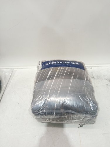 3pc DINJOY ombre comforter set - king size - black image 2