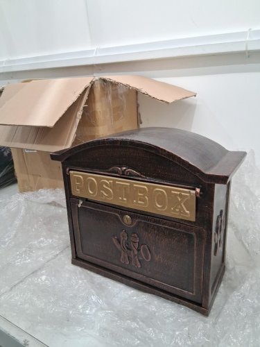 Fine Art Lighting Heavy Duty Cast Aluminum Mailbox - 17" x 14" x 7.7" - Antique Brass - (Model: SB11) image 2