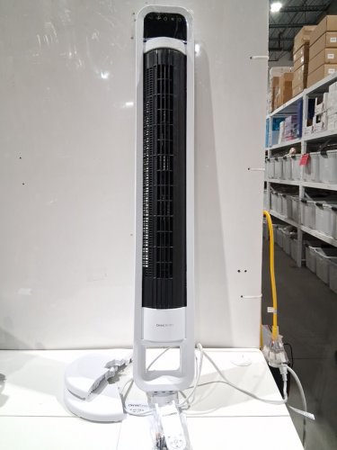 omnibreeze premium 38" Rotating tower fan with wifi CONTROL, 5-SPEEDS & REMOTE - white/BLACK (model: 5333021/dc2313r-g) image 3