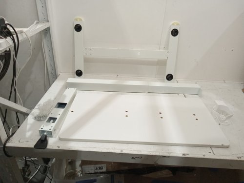 Xmart Medical Adjustable Overbed Bedside Table with Wheels  - 26.7" x 14.2" x 27.2"-41.5" - white image 3