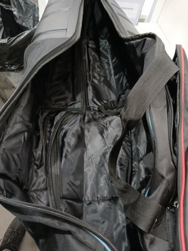 FZGhome Golf Travel Bags for Airlines with Hard Case Top & Wheels - 52" - Black/red/blue image 9