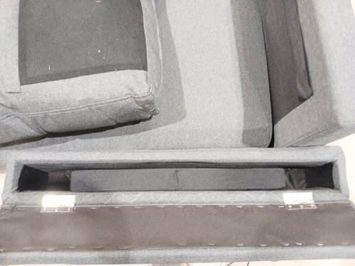Sectional Sofa Chaise with cupholder storage arm - 53" - Grey image 7