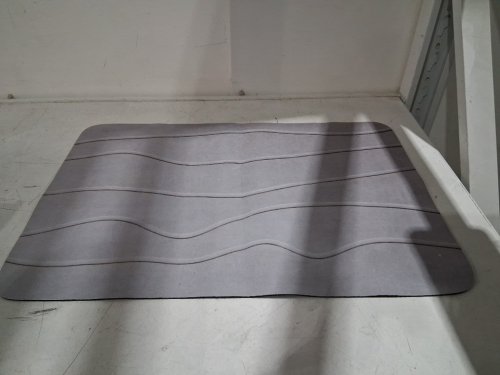 non-slip soft diatomaceous earth bathmat - 23" x 16" - grey image 2