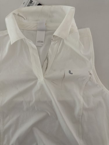 women's lole sleeveless polo shirt - large - WHITE (style: 1957652) image 2