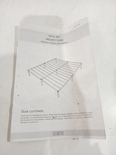 THE ART OF LIVING Metal BED FRAME - KING - WHITE (MODEL: WDLWCTTC004) image 5