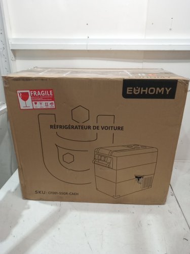 EUHOMY Electric Cooler Refrigerator Fridge/Freezer With APP Control - 55L CAP - 12V - Black/Grey (Model: CF001-55GR-CAEH) image 2