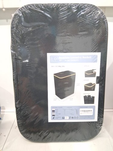 LONBET BAMBOO LAUNDRY BASKET - 150L - BLACK image 2