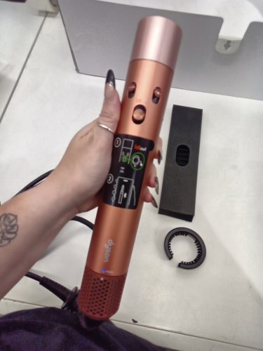 6PC DYSON i.d curly + coily airwrap multi styler and hair dryer with bluetooth - amber silk ( model: hs08) image 9