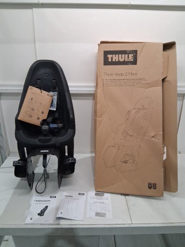 kid's thule yepp 2 maxi rack mount bike seat - 9m-5yr - 40lb max - midnight black (model: 12041301) image 2