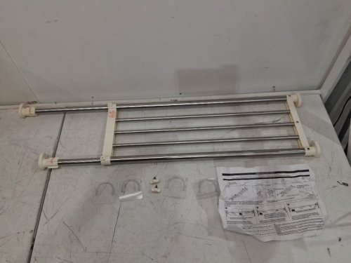 Hershii Tension Rod Shelf - 40"-60" - white/beige (model: 0778) image 3