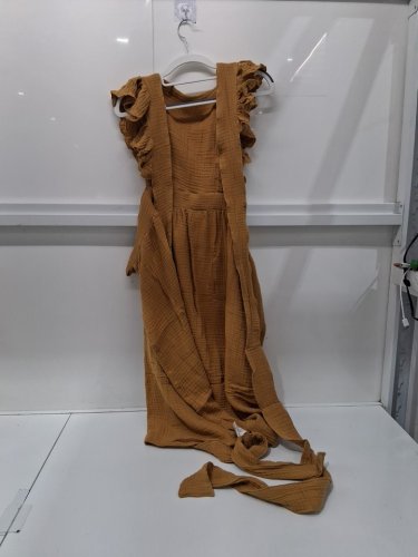 women's danica heirloom ada woven saffron apron - one size fits most - mustard image 3