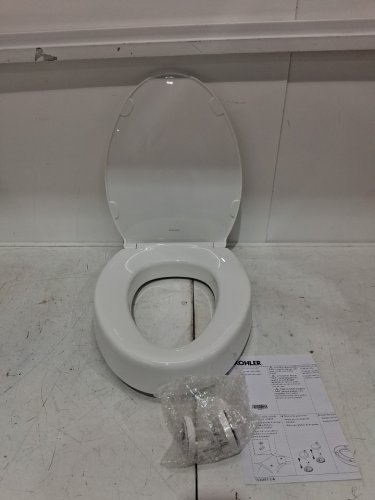 KOHLER HYTEN ELEVATED Quiet-Close elongated toilet seat - 3" - WHITE (MODEL: 25875-0) image 3