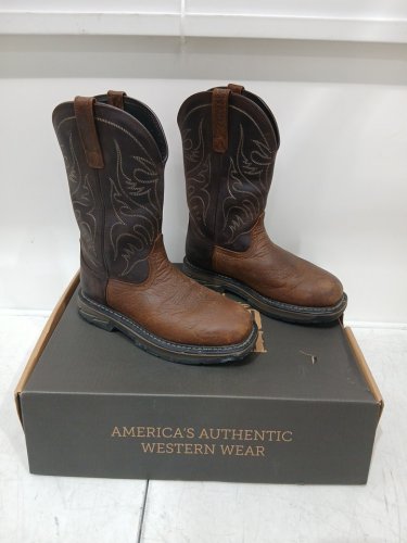 MEN'S RedHead Ranch Ridgedale Work Waterproof Wellington Boots - 9 WIDE - Tan/Brown (STYLE: 3979581) image 3