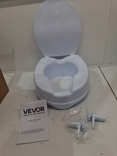 raised toilet seat with screw rod locking - 4" raised height - 300lbs max capacity - white (model: fbl760600) image 2