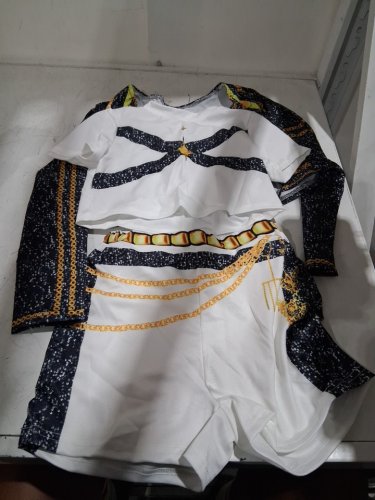 3PC Girl'S Hkibbfh K-pop Huntrix K pop Demon Hunters Merchs Rumi Costume -SIZE 7/8 - BLUE /WHITE (MODEL: 022) image 2