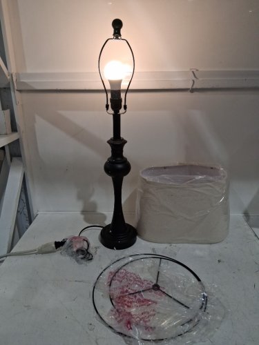 Table Lamp - 16" - black white shade image 3