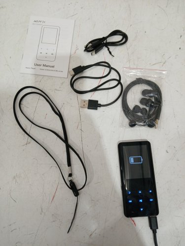 AGPTEK PORTABLE DIGITAL MP3 AUDIO PLAYER WITH BLUETOOTH - 32GB - BLACK- MODEL# A19X image 2
