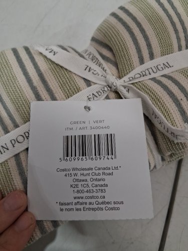 8PK Made in Portugal 100% cotton Soft & absorbent KITCHEN TOWELS - 20" X 28" - green (MODEL: 3400440) image 4