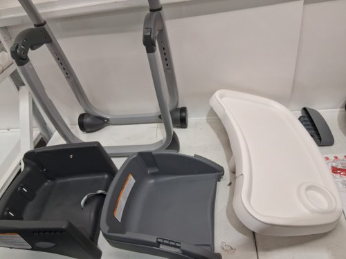 graco duodiner dlx 6-in-1 reclining adjustable height highchair with 6 growing stages - can seat 2 kids at once - 40lb max weight - allister grey (model: 2111217) image 6