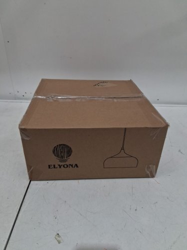 ELYONA Brushed Nickel Pendant Light Wooden Pattern - 12" - brown image 2