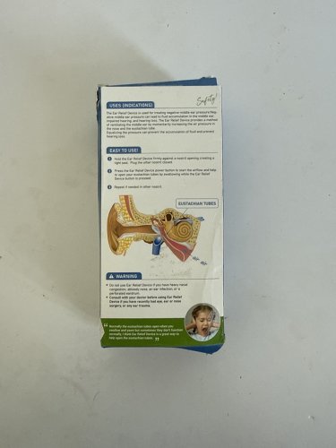 Ear Pressure Relief Device, Unblock Eustachian Tube, Balance Ear Pressure, Eustachian Tube Unclogger, Travel Companion for Flying, Diving - WHITE/BLUE image 4