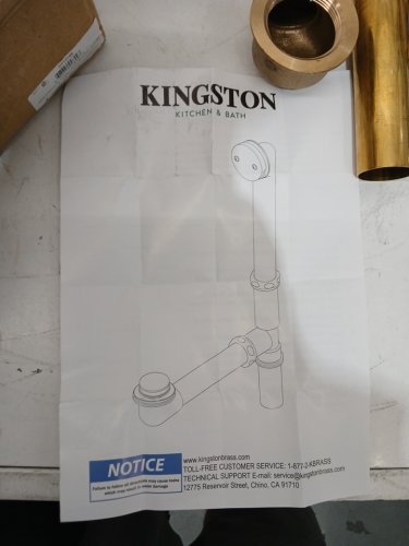 Kingston Tulare Made To Match Toe Touch Tub Waste and Overflow - 21" - Brushed Nickel (MODEL: DTT2168) image 6