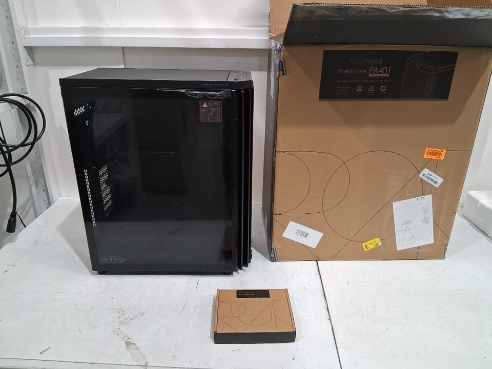 ASUS ProArt E-ATX Case with Tempered Glass Panel with 100mm and 2x 200mm Fans - 420mm Radiator Support - Black Wood (model : PA401) image 3