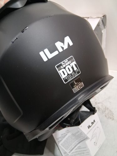 ILM Off Road Motorcycle Dual Sport Helmet WITH Full Face Sun Visor - large / 59cm-60cm - BLACK (MODEL: ILM-606V) image 5