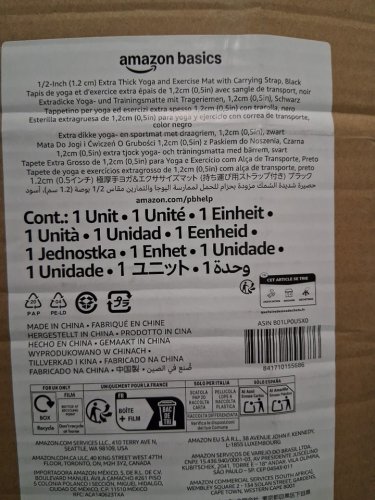 AMAZON BASICS EXTRA THICK EXERCISE/YOGA MAT - 74" X 24" X 1/2" - BLACK image 3