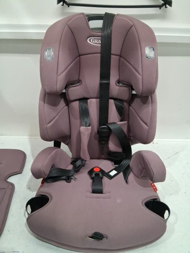 GRACO TRANZITIONS 3-IN-1 LIGHTWEIGHT ADJUSTABLE HEIGHT HARNESS BOOSTER CAR SEAT WITH CUP HOLDERS - 100LB MAX WEIGHT - ELOISE PURPLE (MODEL: 2217080) image 6
