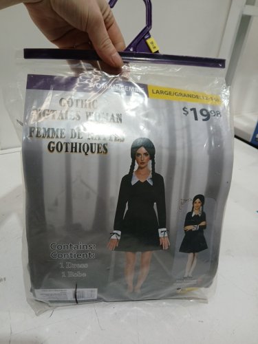 GIRL'S PARTYHOLIC GOTHIC PIGTAILS GIRL - LARGE (10-12) - BLACK (STYLE: 50202M) image 2