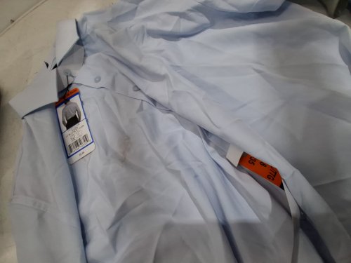 MEN'S NAUTICA OXFORD SLIM FIT Dress SHIRT - XXL 18 (36/37) - Light BLUE (STYLE: 1970226) image 2