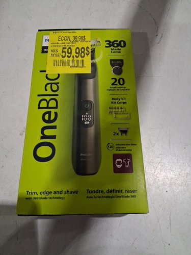 6pc philips oneblade 360 pro wet and dry face and body trimmer with 20 length precision comb (model: qp6552/15) image 2