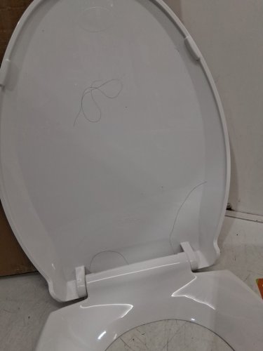 GARVEE Elongated Soft Close Toilet Seat Cover / Lid - 17" - white (Model: PHO-0R8LA399) image 4