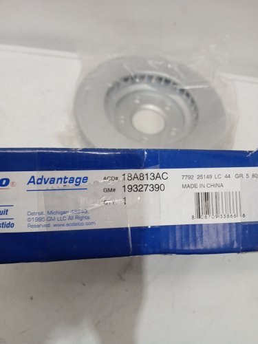 ACDelco Advantage Coated Front Disc Brake Rotor - COMPATIBLE WITH VARIOUS MODELS *SEE PHOTOS FOR COMPATIBILITY* (MODEL: 18A813AC) image 5