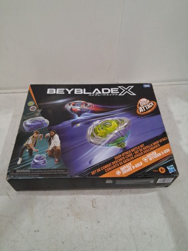 4PC BEYBLADE X DROP ATTACK BATTLE SET  - AGES 8+ - BLUE (MODEL: G0842) image 2