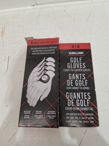 5PK Kirkland Signature Premium Cabretta Leather Golf Gloves - right Hand - medium - White (Model: 1819560) image 2
