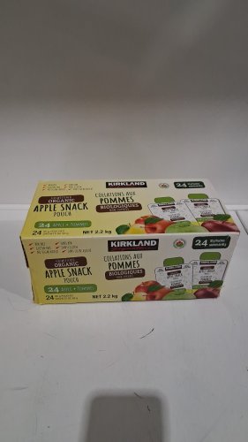 24PK Kirkland signature unsweatened organic apple sauce snack pouch - 90g each image 2