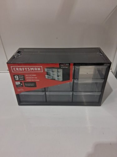 Craftsman Multi-Use Cabinet Small Parts Organizer with 9 DRAWERS - ‎14.45" x 8.43" x 6.06"  - BLACK (MODEL: CMST40709) image 2