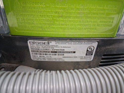 BISSELL LITTLE GREEN PORTABLE DEEP CLEANING VACUUM - 37OZ TANK MAX - GREEN/GREY (MODEL : 2513B) image 4