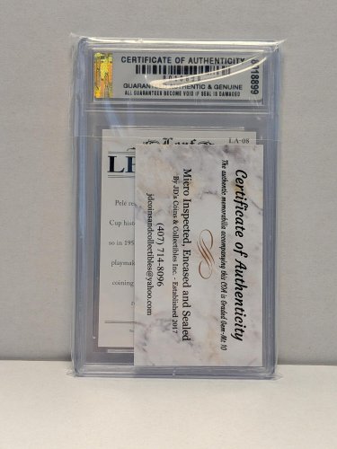 PELE LEGENDS FIFA CARD - JDCC GEM MINT 10 - 2022 LEAF ACHIEVEMENT #LA-08 image 3